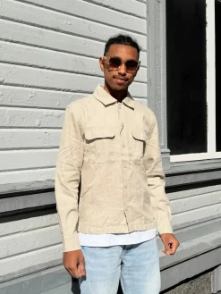 Overshirt i linblanding