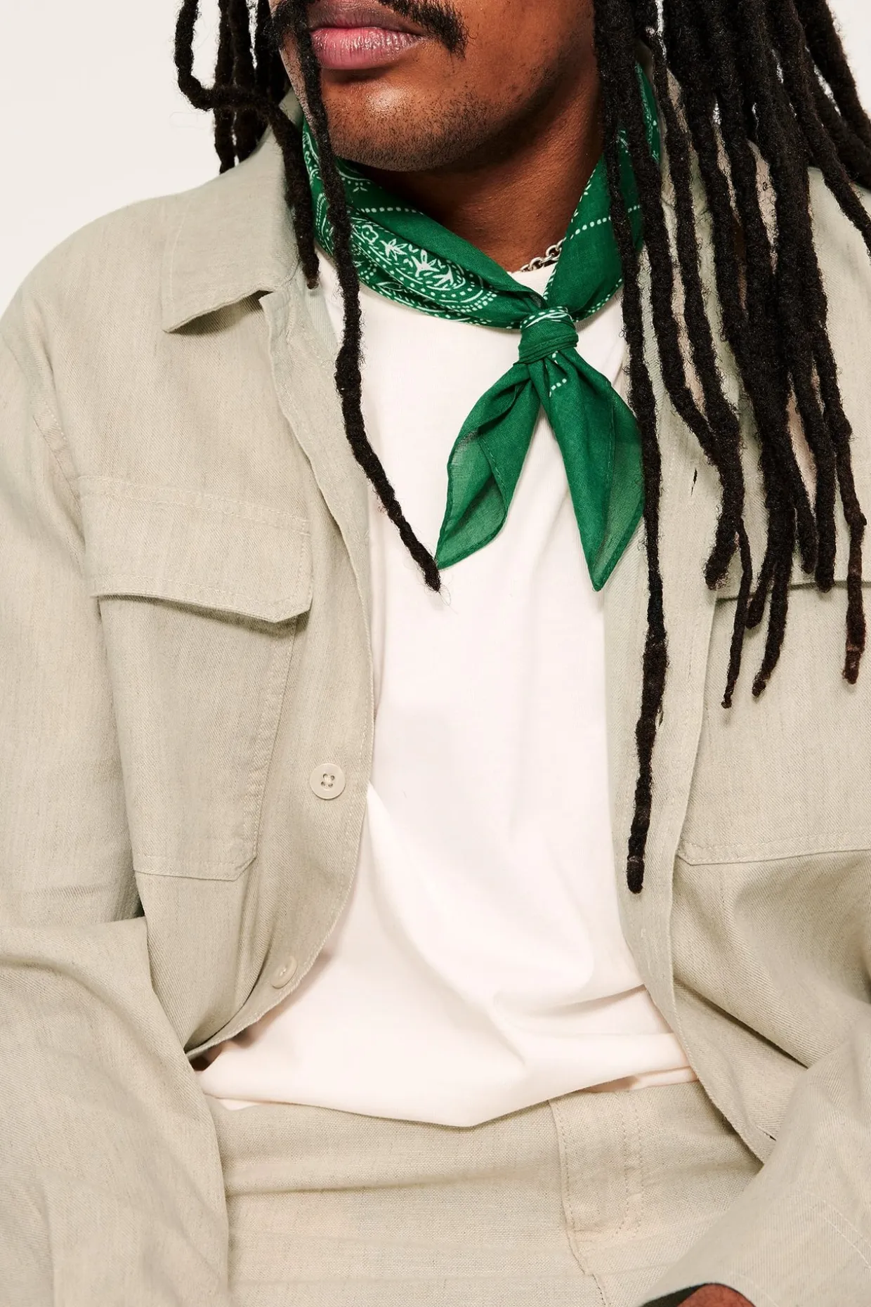 Overshirt i linblanding