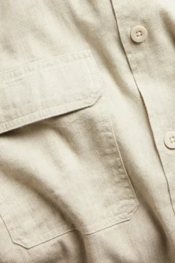 Overshirt i linblanding