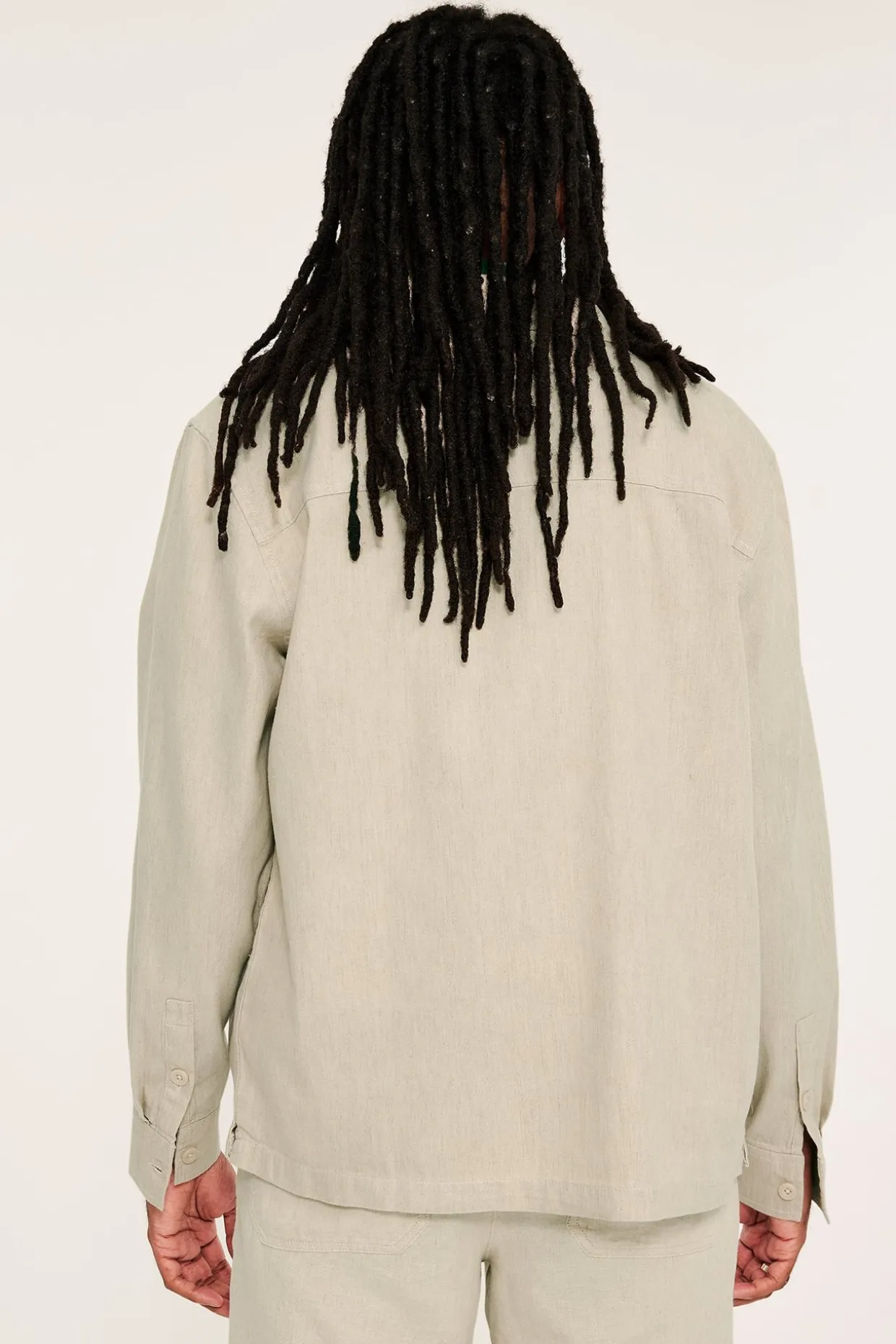 Overshirt i linblanding