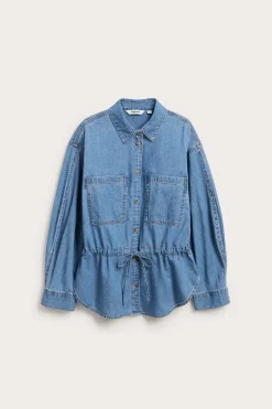 Oversized jeansskjorte