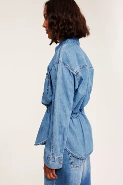Oversized jeansskjorte