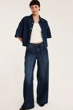 Oversized jeansskjorte