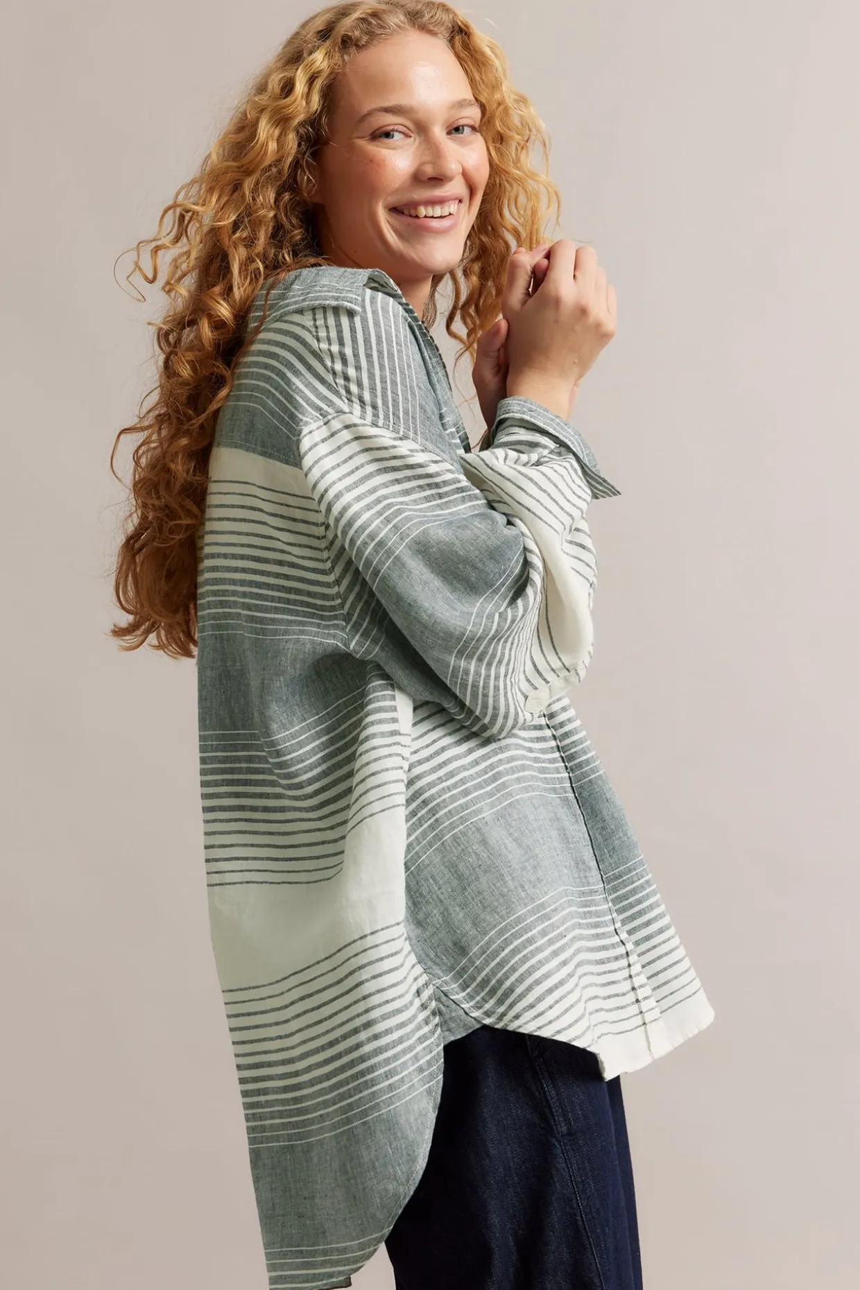 Oversized linskjorte