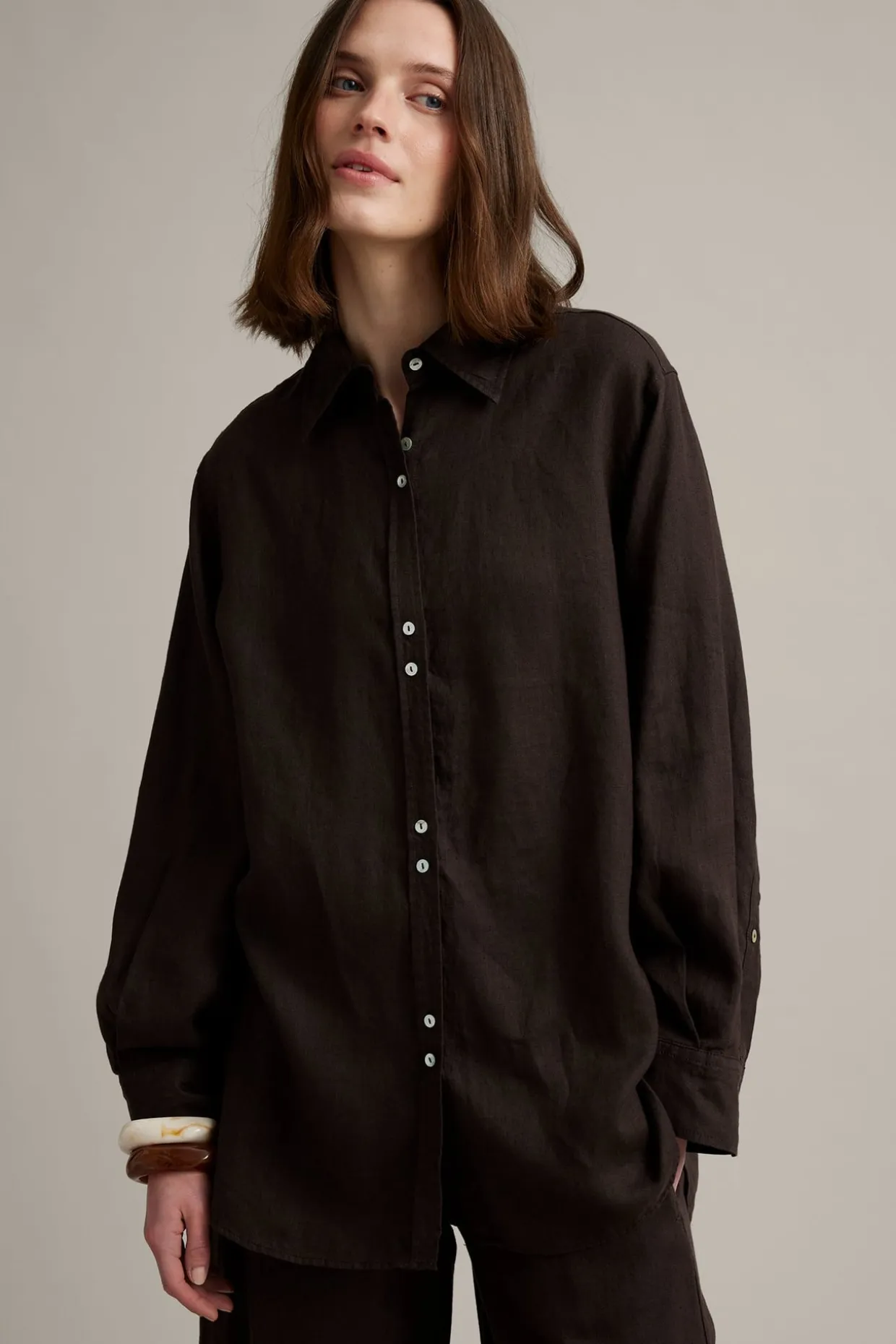 Oversized linskjorte