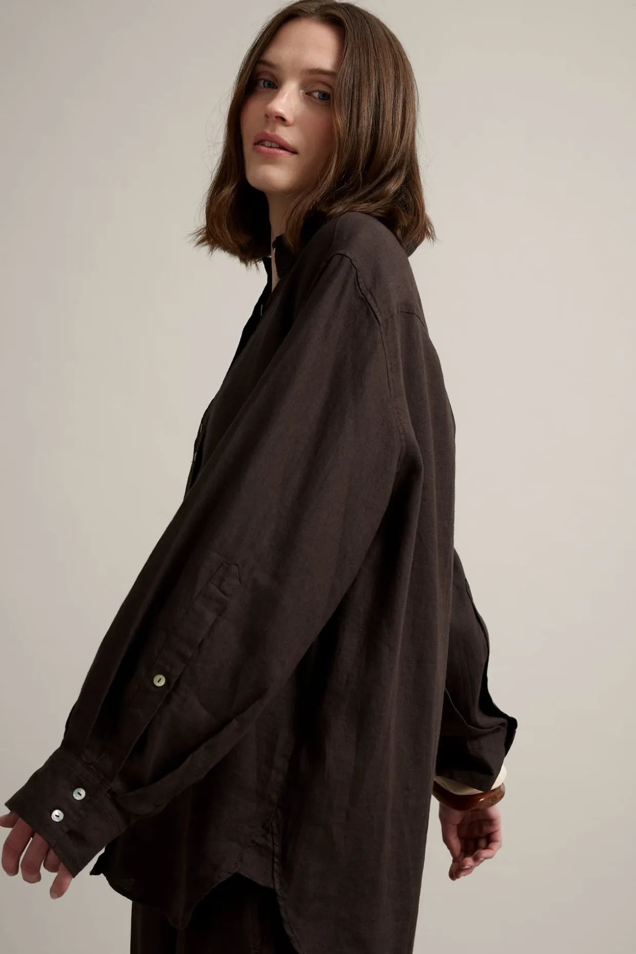 Oversized linskjorte