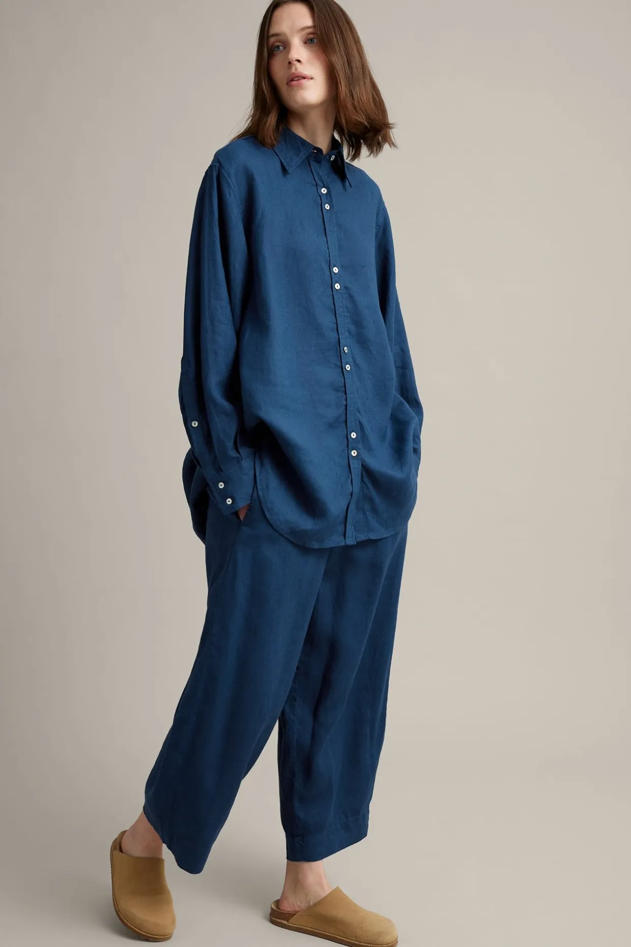 Oversized linskjorte