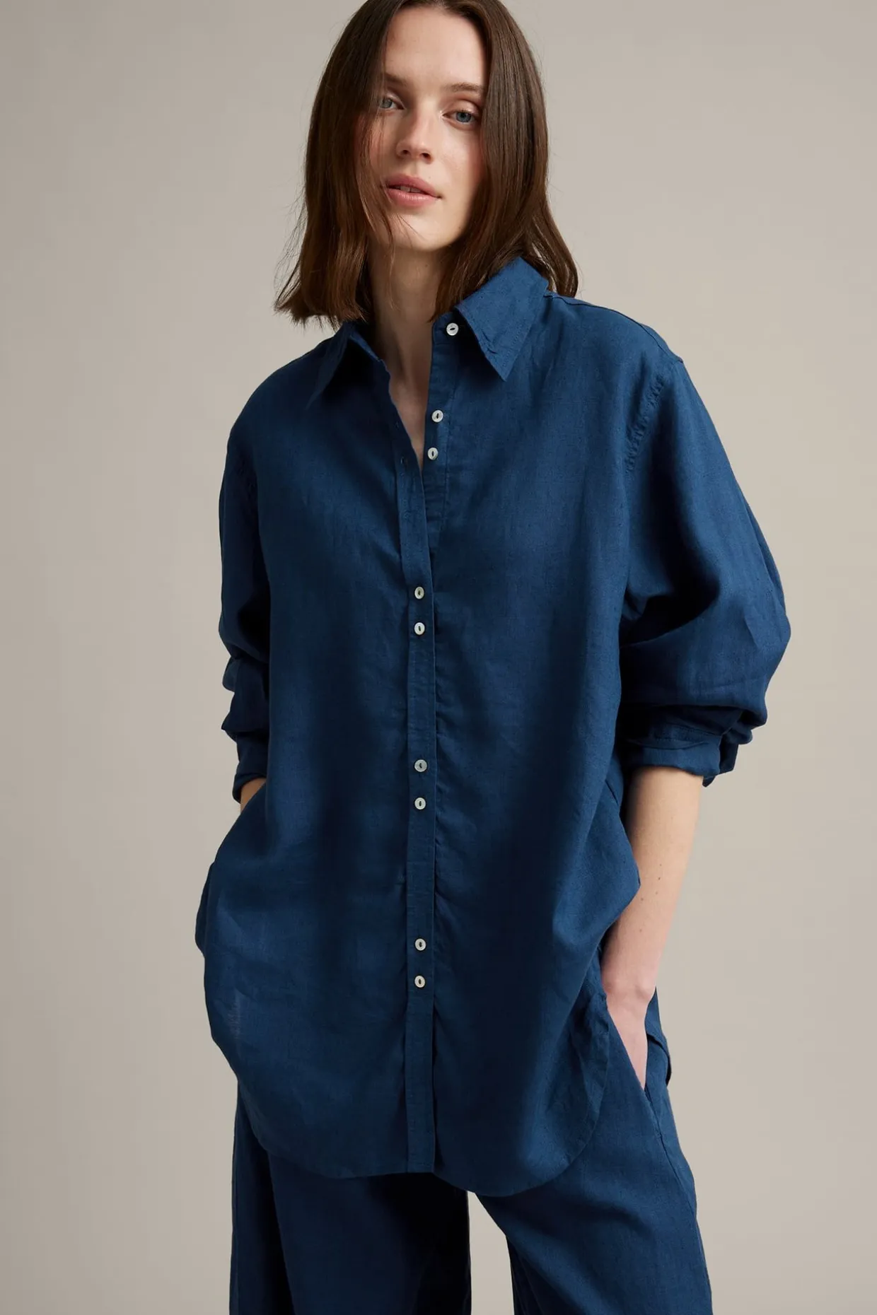 Oversized linskjorte