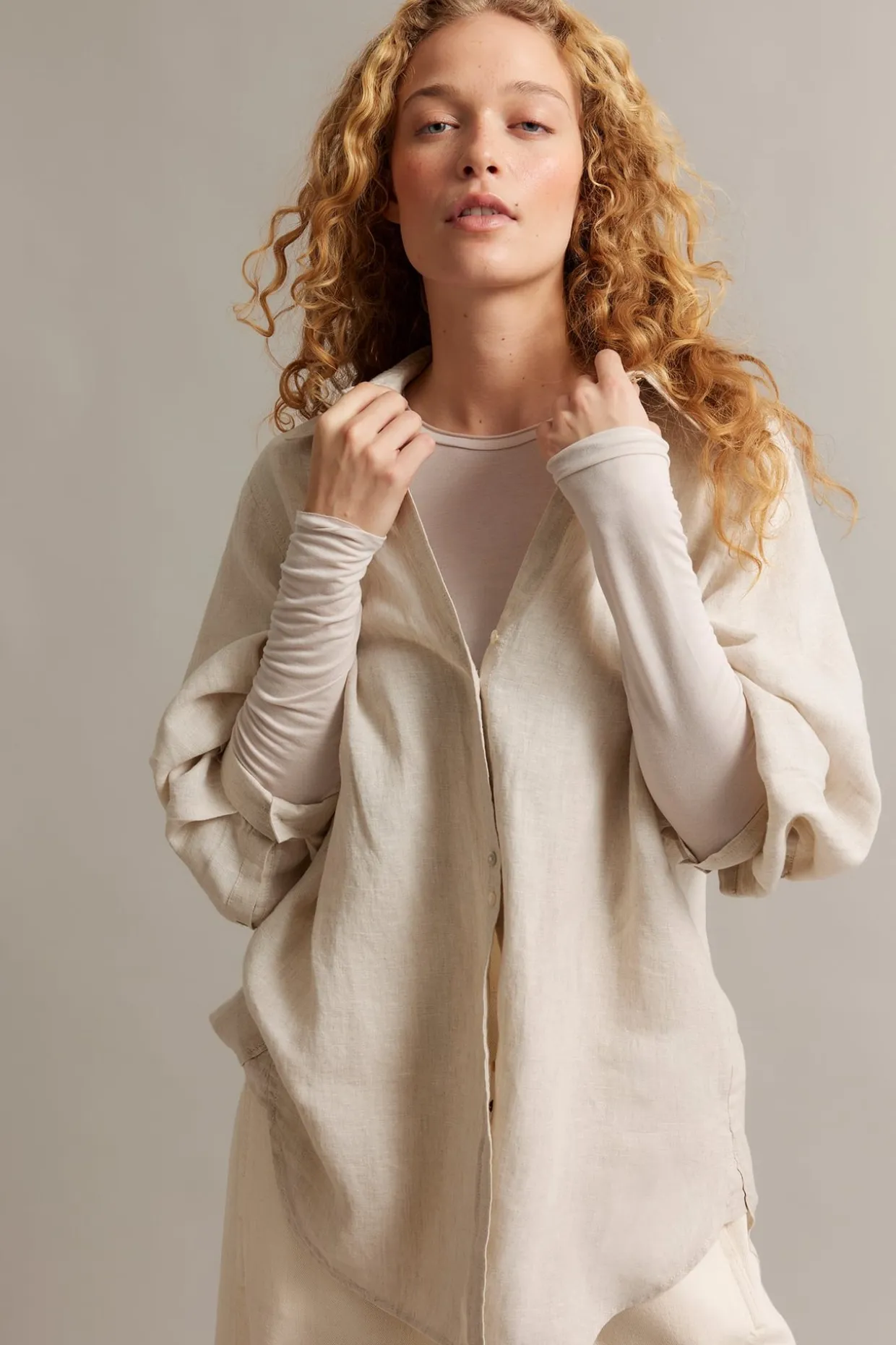 Oversized linskjorte