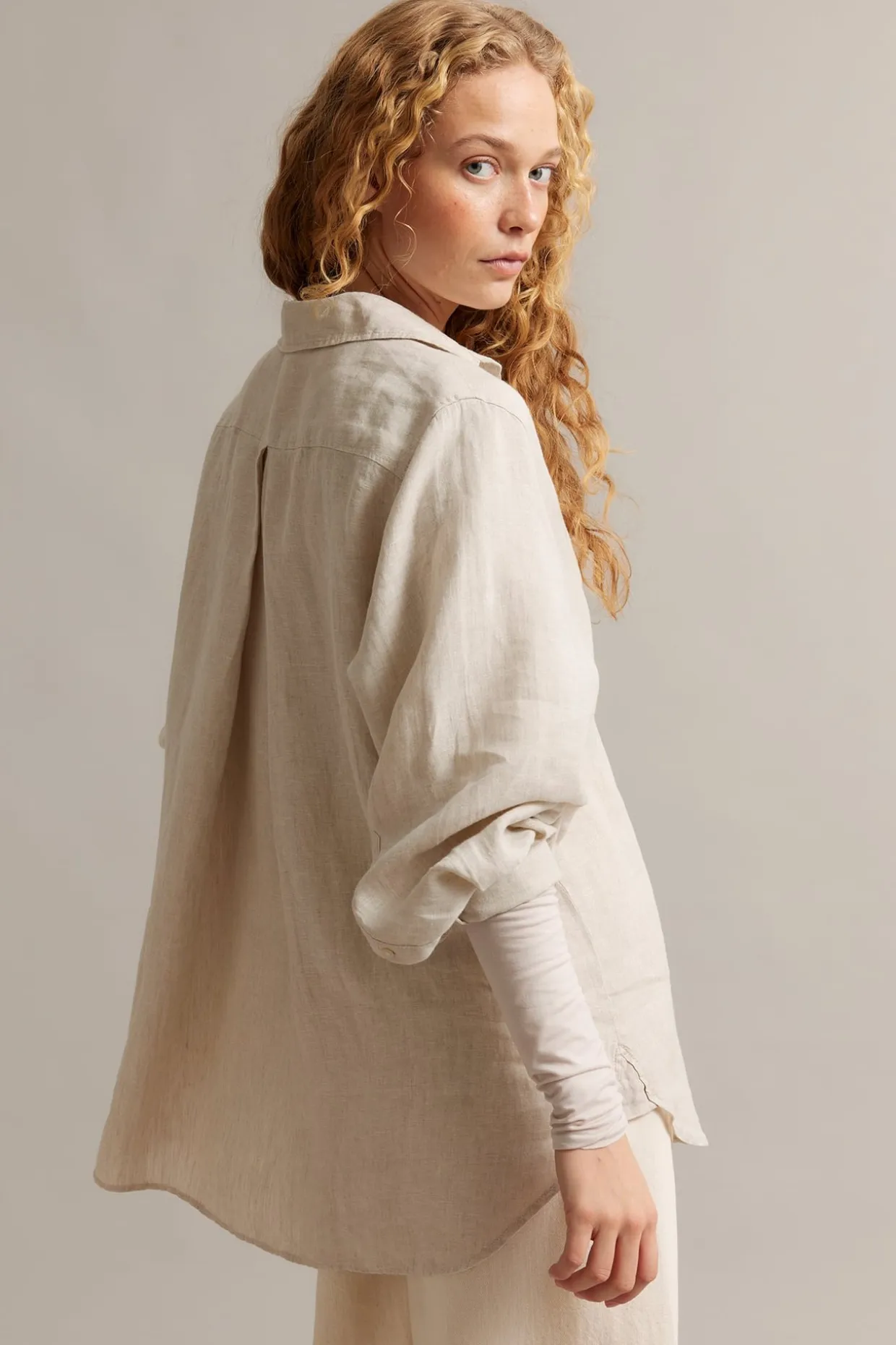 Oversized linskjorte