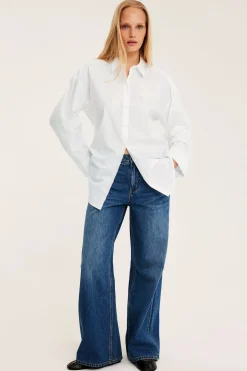 Oversized poplinskjorte