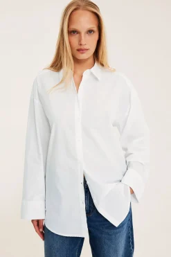 Oversized poplinskjorte