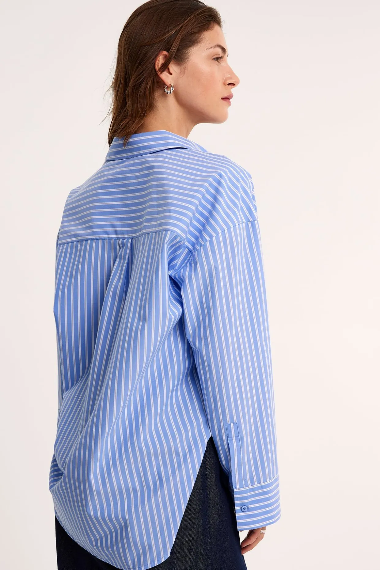 Oversized poplinskjorte