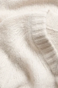 Oversized strikket genser i ullblanding