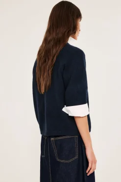 Oversized strikket t-skjorte
