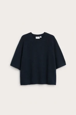 Oversized strikket t-skjorte
