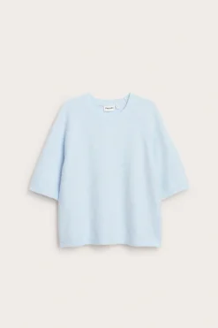 Oversized strikket t-skjorte