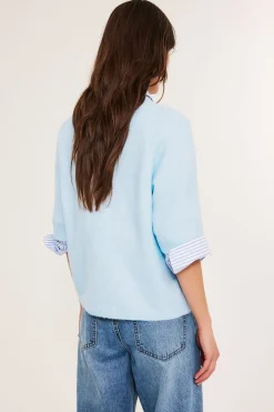 Oversized strikket t-skjorte