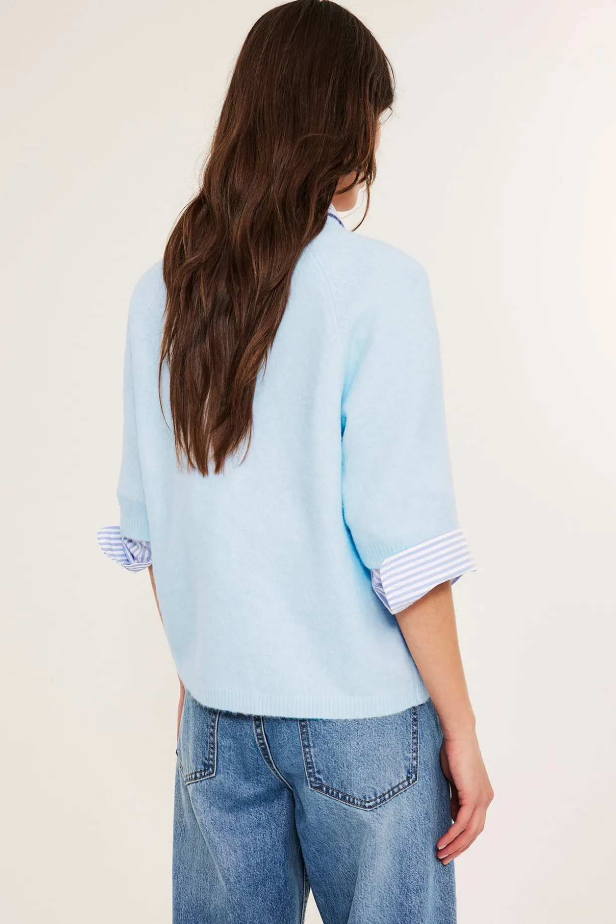 Oversized strikket t-skjorte