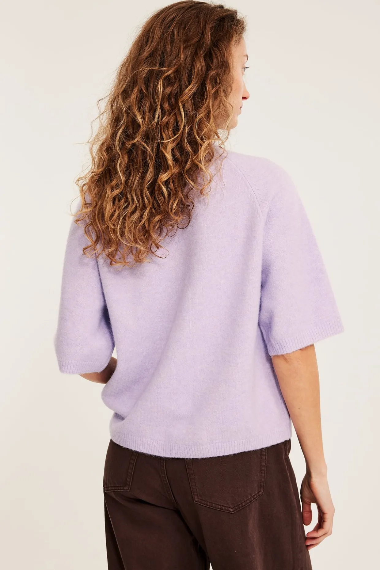 Oversized strikket t-skjorte
