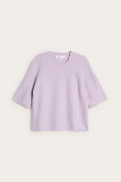 Oversized strikket t-skjorte