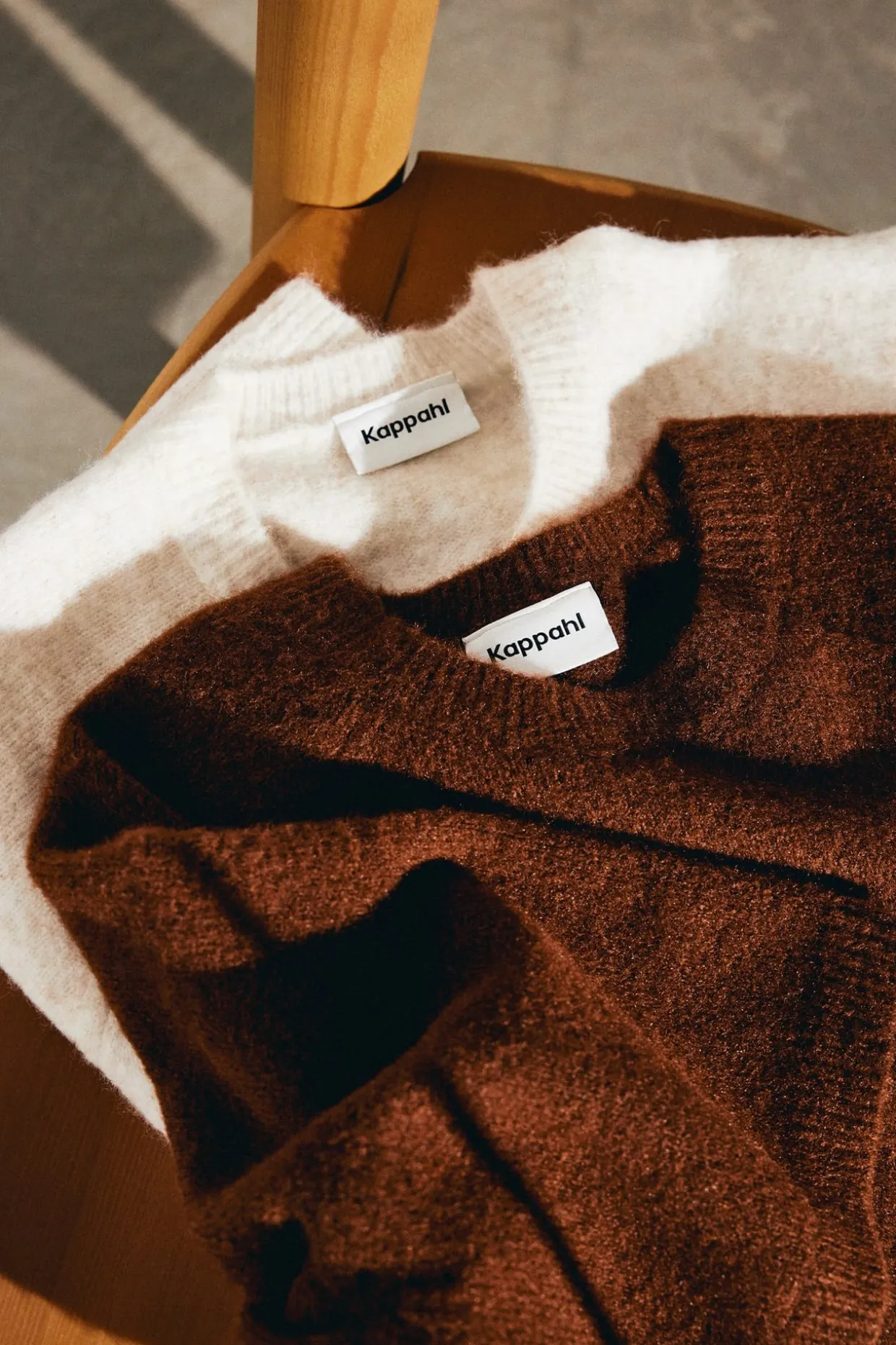 Oversized strikket t-skjorte