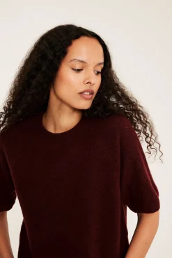 Oversized strikket t-skjorte