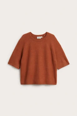 Oversized strikket t-skjorte