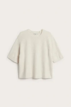 Oversized strikket t-skjorte