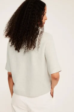 Oversized strikket t-skjorte