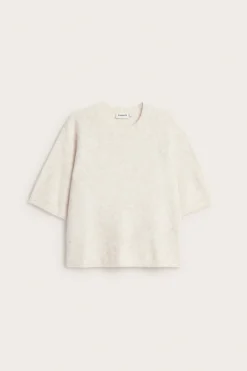 Oversized strikket t-skjorte