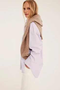 Oversized T-skjorte i bomullspoplin