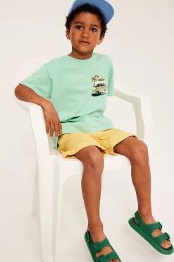 Oversized T-skjorte med bilmotiv