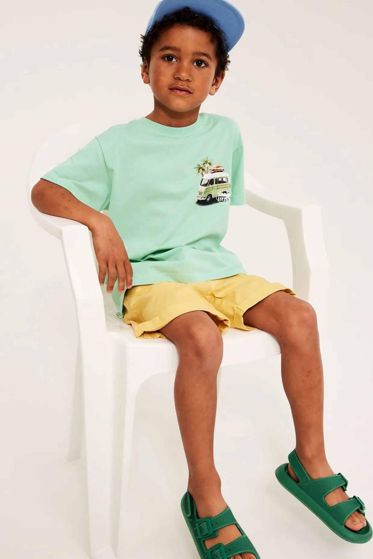 Oversized T-skjorte med bilmotiv