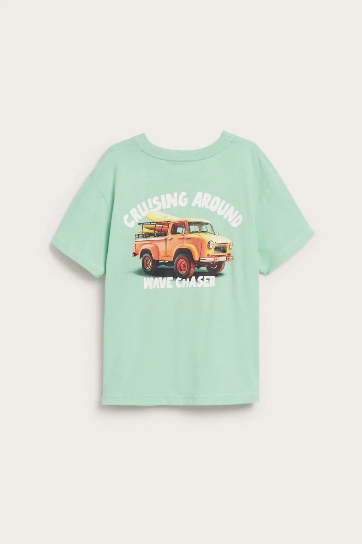 Oversized T-skjorte med bilmotiv