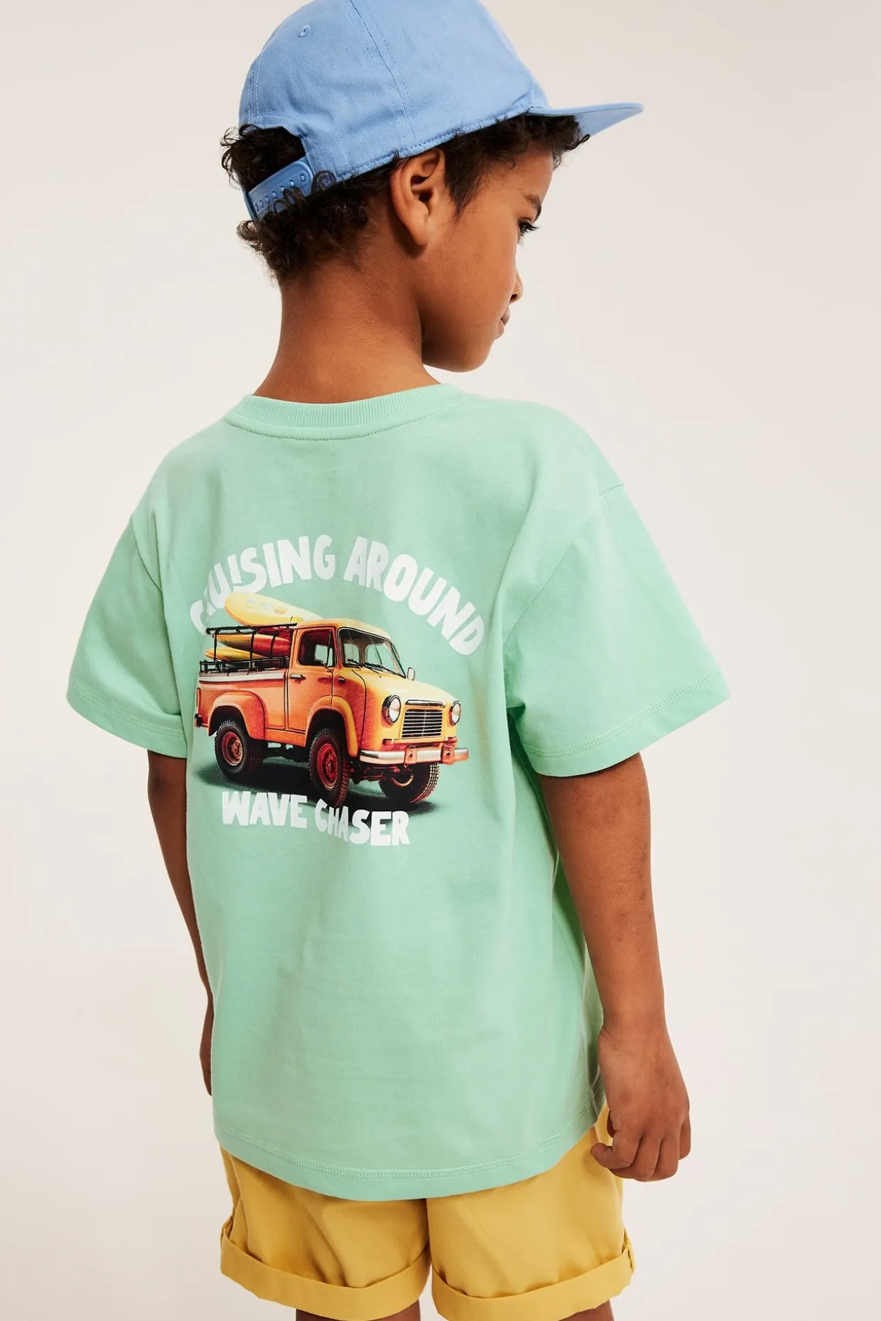 Oversized T-skjorte med bilmotiv