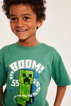 Oversized T-skjorte med Minecraft-trykk