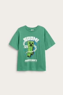 Oversized T-skjorte med Minecraft-trykk