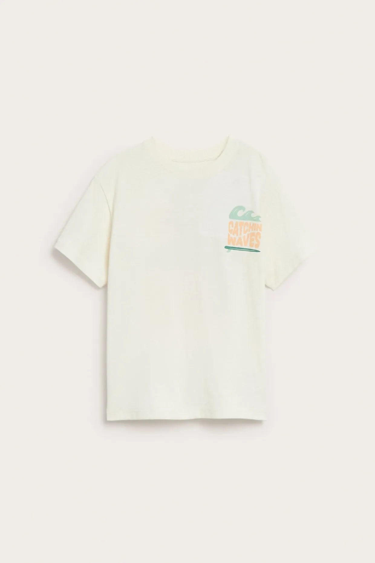 Oversized T-skjorte med strandmotiv