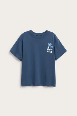 Oversized T-skjorte med teksttrykk