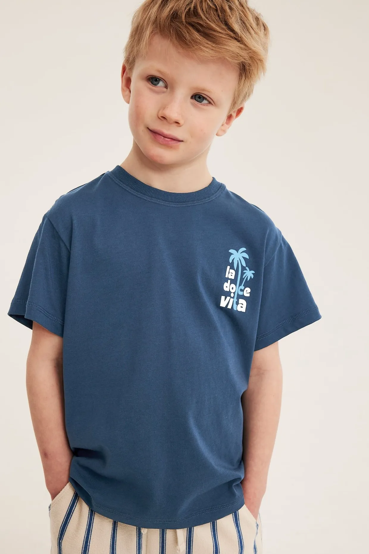 Oversized T-skjorte med teksttrykk