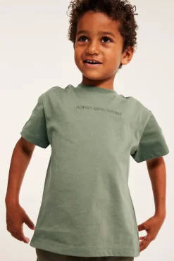 Oversized T-skjorte med teksttrykk