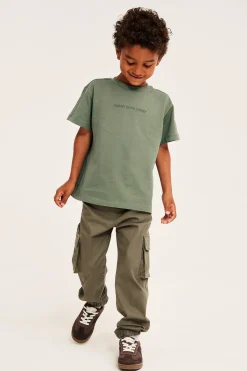 Oversized T-skjorte med teksttrykk