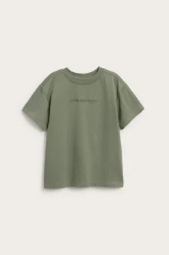 Oversized T-skjorte med teksttrykk