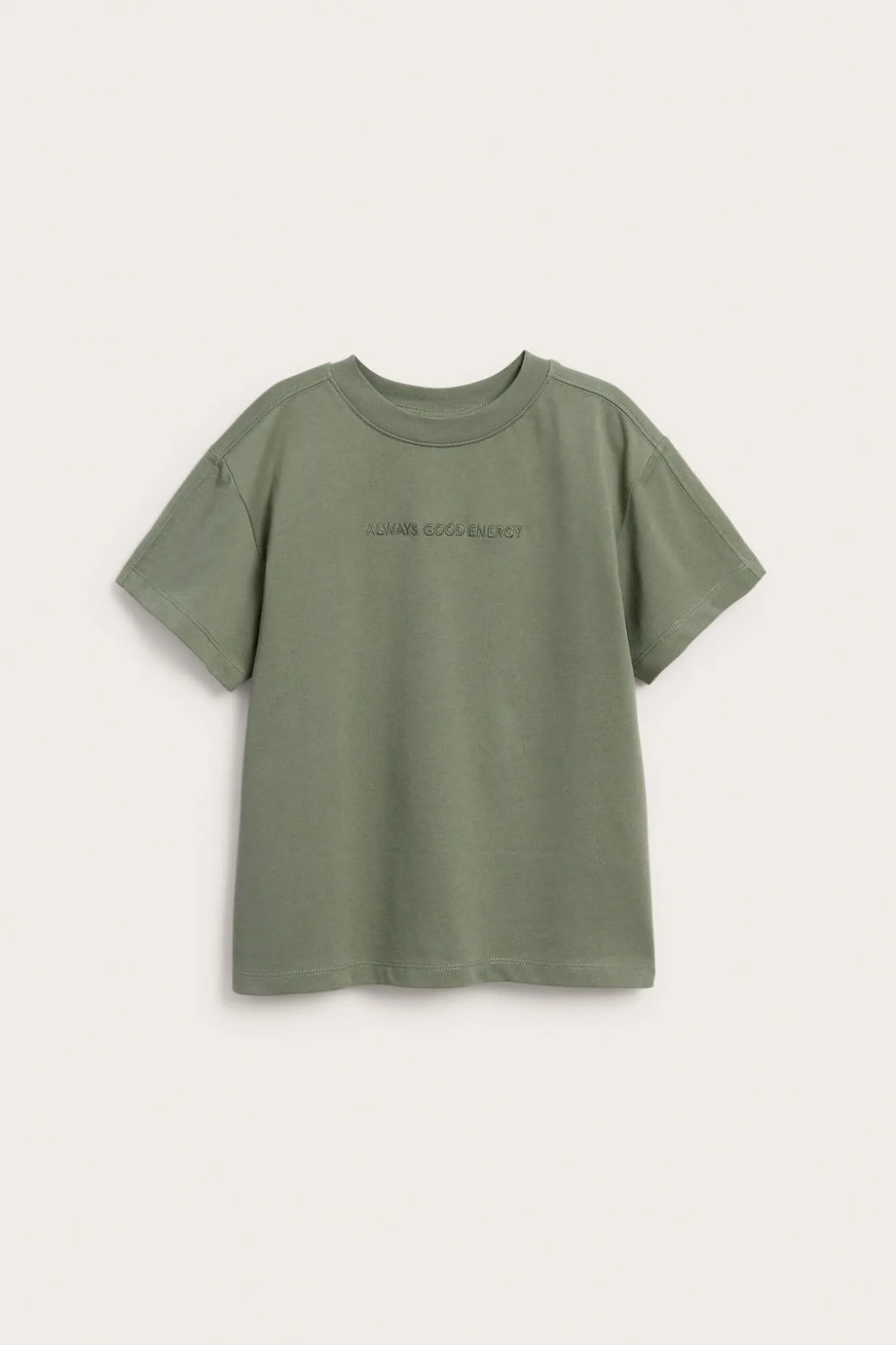 Oversized T-skjorte med teksttrykk