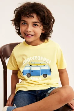 Oversized T-skjorte med trykk