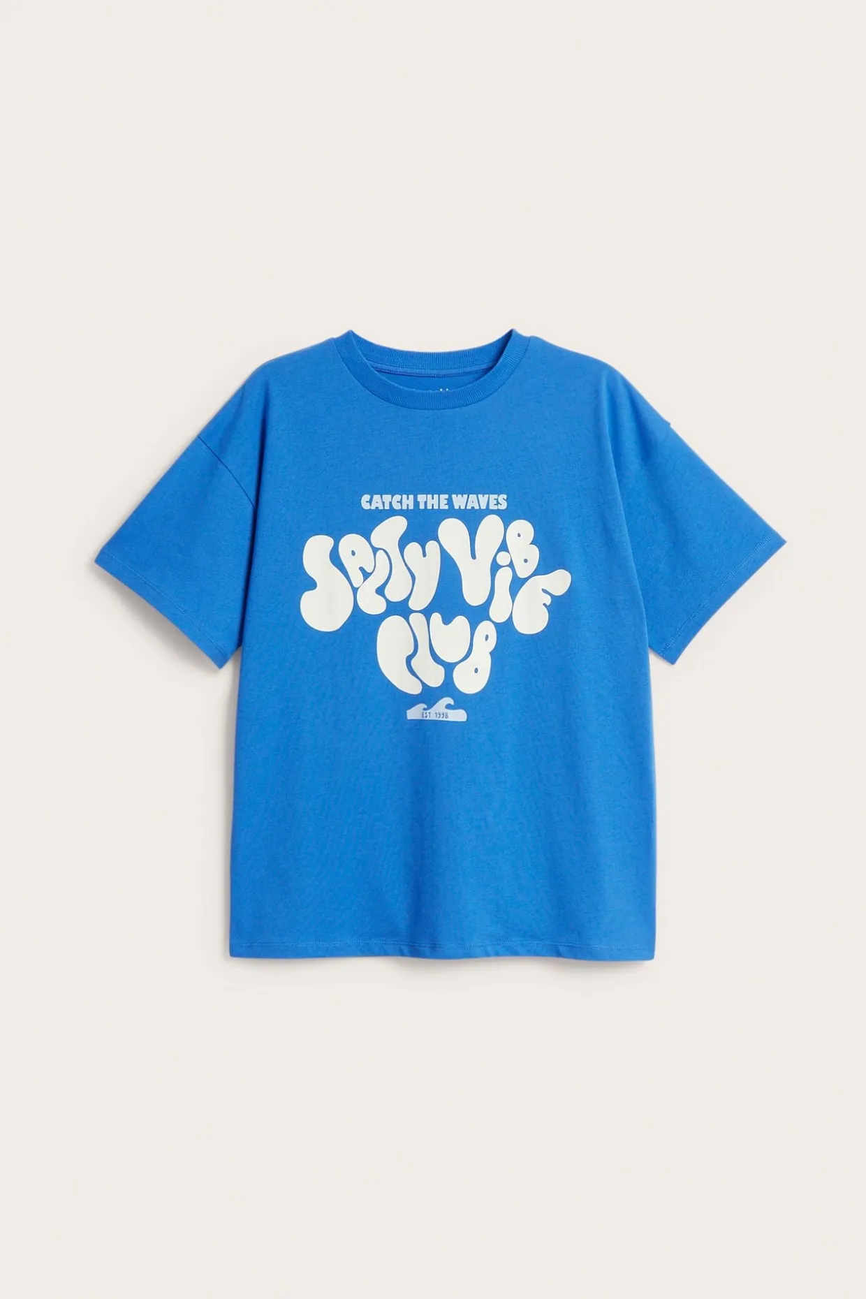 Oversized T-skjorte med trykt motiv