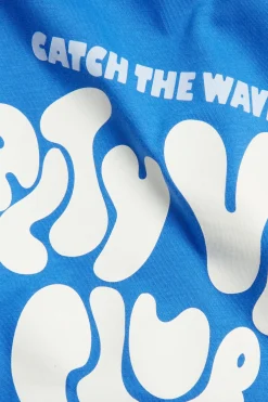 Oversized T-skjorte med trykt motiv
