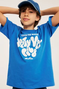 Oversized T-skjorte med trykt motiv