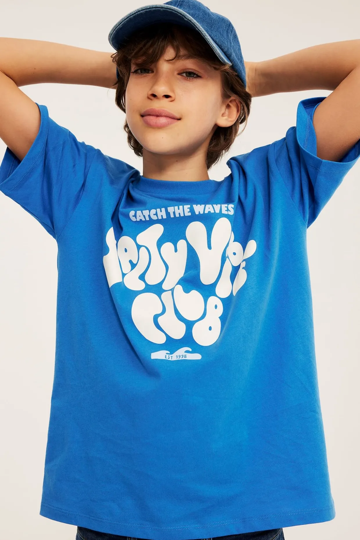 Oversized T-skjorte med trykt motiv